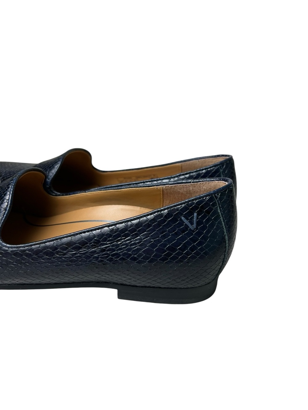 Vionic Willa Boa Snake Skin Embossed Size 7 Blue/Black Womens Slip On Loafers - Picture 5 of 13